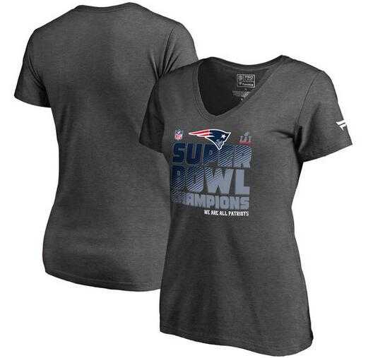 Women New England Patriots Pro Line by Fanatics Branded Super Bowl LI Champions Trophy Collection Locker Room V Neck T-Shirt Charcoal FengYun,We sell and wholesale Women New England Patriots Pro Line by Fanatics Branded Super Bowl LI Champions Trophy Collection Locker Room V Neck T-Shirt Charcoal FengYun on line form chian!